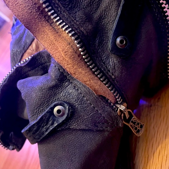 A.S. 98 Women’s Black dark brown Leather Ankle Boots with Zipper Detail size 5.5 - Picture 6 of 16